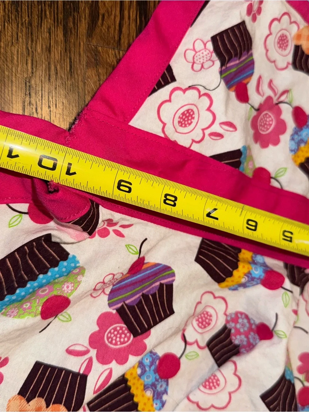Personalized Pink Cupcake Print Kids Apron  “Madelyn”